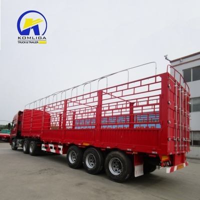 3 assi Flatbed Fence Cargo Truck Trailer per carichi pesanti e capacità di carico da 30 a 100 t