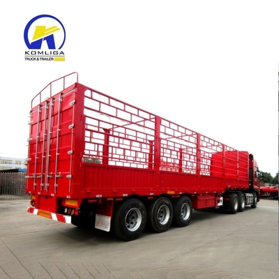 3 assi Flatbed Fence Cargo Truck Trailer per carichi pesanti e capacità di carico da 30 a 100 t