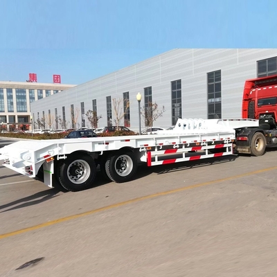Letto di bassa altezza 40ft 60tons Lowboy Rampe rimorchio con ABS sistema di frenatura antiblocco