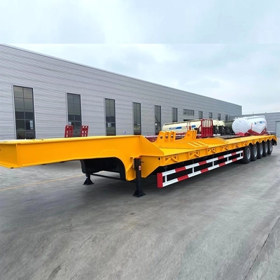 Letto di bassa altezza 40ft 60tons Lowboy Rampe rimorchio con ABS sistema di frenatura antiblocco