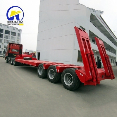 Trailers a letto basso multiasse ad alta capacità di carico con rampa e base delle ruote da 7000-8000 mm