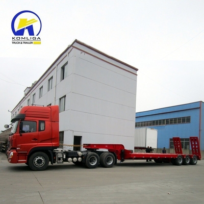 Trailers a letto basso multiasse ad alta capacità di carico con rampa e base delle ruote da 7000-8000 mm