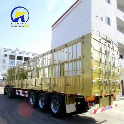 13000x2500x3900 mm rimorchio a tre assi chiuso con parete laterale e certificazione GCC