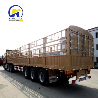 13000x2500x3900 mm rimorchio a tre assi chiuso con parete laterale e certificazione GCC