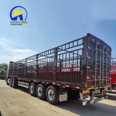 13000x2500x3900 mm rimorchio a tre assi chiuso con parete laterale e certificazione GCC