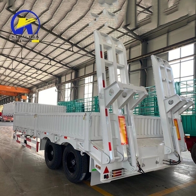 Sospensione meccanica 3 assi 40FT Trasportatore trattore contenitore a letto basso semirimorchio