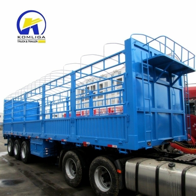 7000-8000 mm Base delle ruote Semi Drop Log Fence Van Box Cargo Trailer con sospensione meccanica