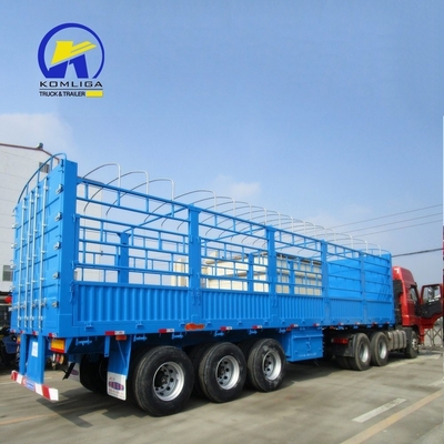 7000-8000 mm Base delle ruote Semi Drop Log Fence Van Box Cargo Trailer con sospensione meccanica