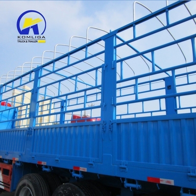 7000-8000 mm Base delle ruote Semi Drop Log Fence Van Box Cargo Trailer con sospensione meccanica