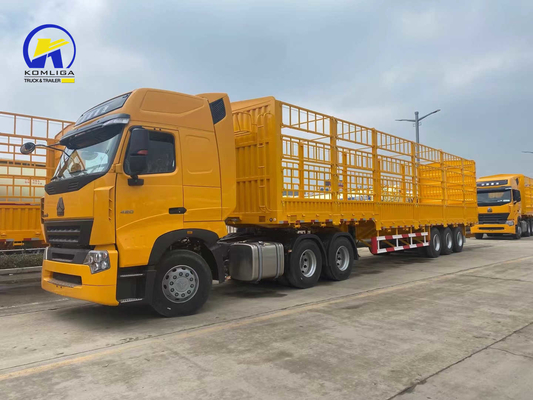 Tipo di sospensione a braccio crociato HOWO Truck Fence Cargo Semi-trailer con sistema di sospensione