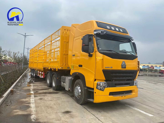 Tipo di sospensione a braccio crociato HOWO Truck Fence Cargo Semi-trailer con sistema di sospensione