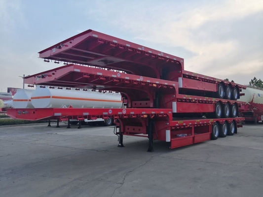 1820mm tread lowbed trailer per l'Africa 3 assi 40FT Gooseneck 60 tonnellate semi-trailer