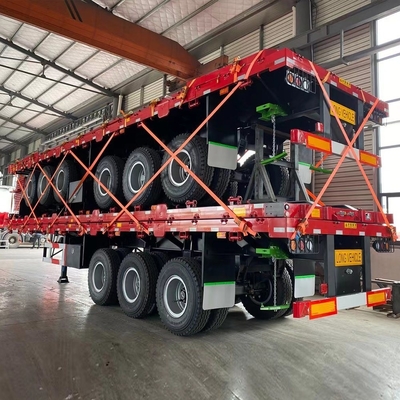 Capacità di carico di 80 T 3 assi 4 assi Cargo Flatbed Trailer Truck per la consegna di merci pesanti