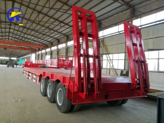 Sinotruk 3 assi Fuwa 13t 60 tonnellate Lowbed Tailer con Q345b Acciaio al carbonio trave principale