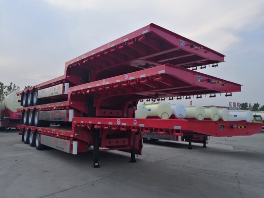 Sinotruk 3 assi Fuwa 13t 60 tonnellate Lowbed Tailer con Q345b Acciaio al carbonio trave principale