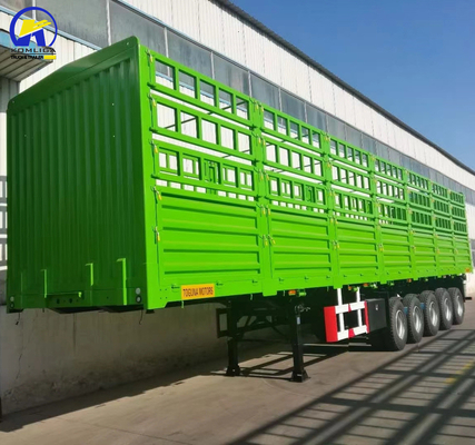 Capacità di carico di 30-100 t Semirimorchio certificato GCC e parete laterale con serratura del contenitore
