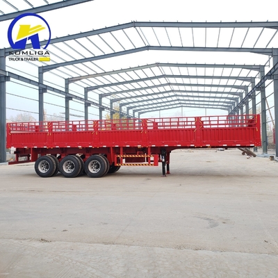 Semi-remorco per autocarri a recinzione con base ruota da 7000-8000 mm e sospensione meccanica