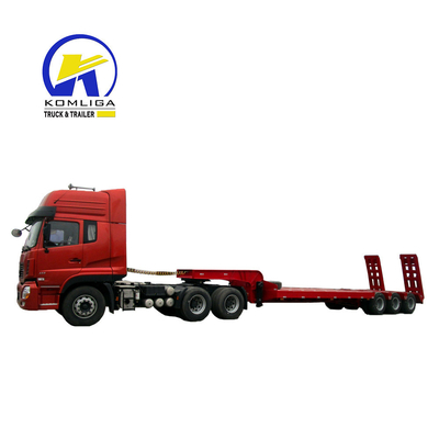 3 assi Heavy Duty Flatbed Lowboy Trailer per il trasporto pesante a lunga distanza