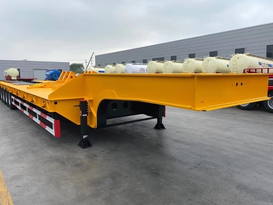 LED Light Heavy Duty Tri-Axles Lowbed Semi-Trailer con efficienza di scala di rampa