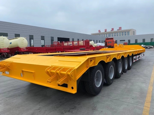 LED Light Heavy Duty Tri-Axles Lowbed Semi-Trailer con efficienza di scala di rampa