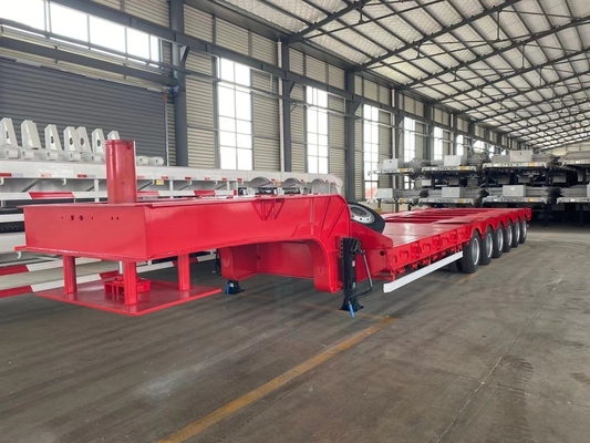 LED Light Heavy Duty Tri-Axles Lowbed Semi-Trailer con efficienza di scala di rampa