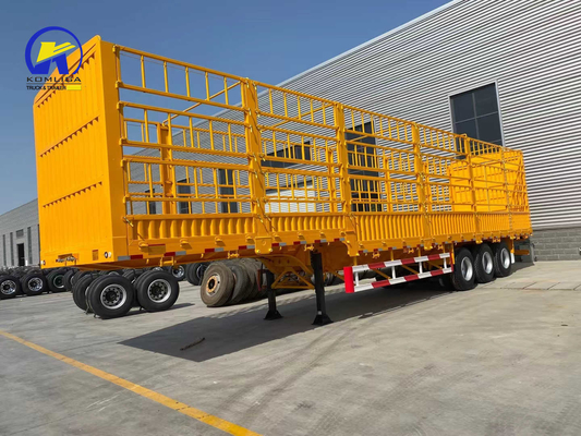 3 assi 40FT Container Side Wall Semi-Retrailer Truck con traccia principale Q345b Acciaio al meglio