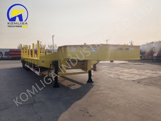 60 80 100 tonnellate semirimorchio lowboy con 7000-8000 mm di base e pneumatici 15/80/22,5