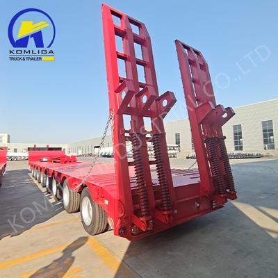 Semi-remolchi a letto basso a piattaforma multiasse da 4 mm 60 80 100 tonnellate per il trasporto pesante