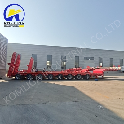 Capacità di carico di 80 T Multi Asse Lowbed Low Boy Truck Semi-Retrailer per richieste del cliente