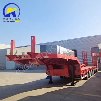 Capacità di carico di 80 T Multi Asse Lowbed Low Boy Truck Semi-Retrailer per richieste del cliente