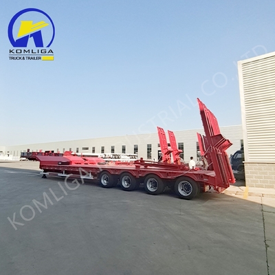 Capacità di carico di 80 T Multi Asse Lowbed Low Boy Truck Semi-Retrailer per richieste del cliente
