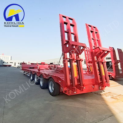 Capacità di carico di 80 T Multi Asse Lowbed Low Boy Truck Semi-Retrailer per richieste del cliente