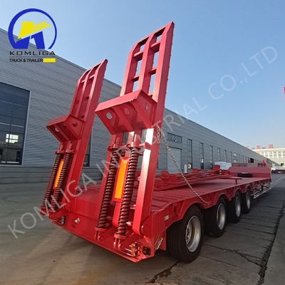 Capacità di carico di 80 T Multi Asse Lowbed Low Boy Truck Semi-Retrailer per richieste del cliente