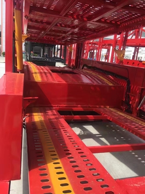 Asia Centrale 12 pneumatici doppio ponte auto trasportatore rimorchio con 2 portatori di pneumatici di ricambio