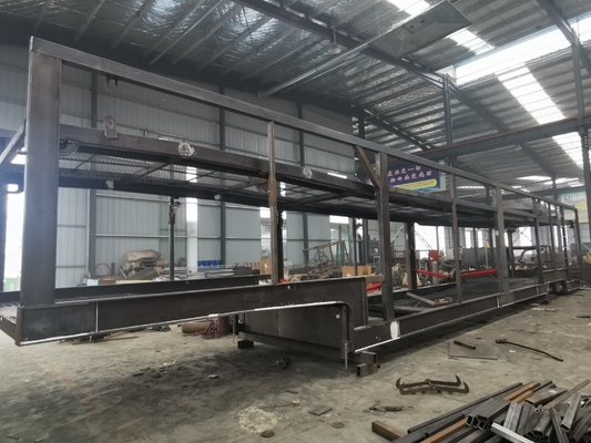 Asia Centrale 12 pneumatici doppio ponte auto trasportatore rimorchio con 2 portatori di pneumatici di ricambio