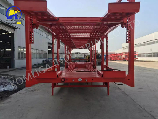 Q345b Trailers di trasporto automatici a doppio ponte a trazione principale in acciaio al carbonio per il trasporto di autoveicoli