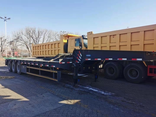 3 assi 50 tonnellate 60 tonnellate Container Tractor Lowbed Trailer con materiali