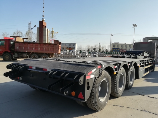3 assi 50 tonnellate 60 tonnellate Container Tractor Lowbed Trailer con materiali
