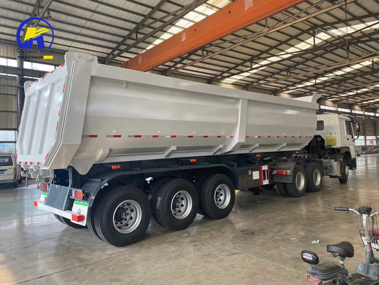60 carico utile 3 assi 35 Cbm 40m3 45m3 rimorchio a ribaltamento idraulico