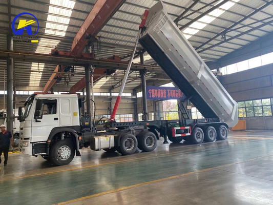 60 carico utile 3 assi 35 Cbm 40m3 45m3 rimorchio a ribaltamento idraulico