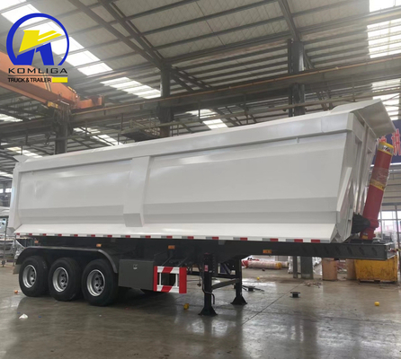 60 carico utile 3 assi 35 Cbm 40m3 45m3 rimorchio a ribaltamento idraulico