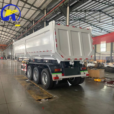 60 carico utile 3 assi 35 Cbm 40m3 45m3 rimorchio a ribaltamento idraulico