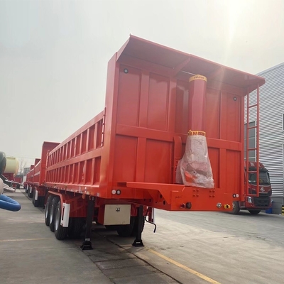 Sinotruck 3 asse 40 tonnellate Heavy Duty Mining Galvanized Dump Tipper Semi Truck Trailer