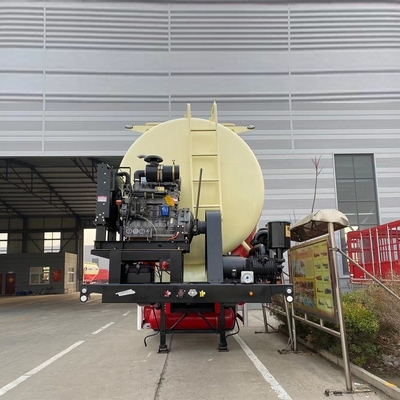 Capacità di carico di 50 T 3 assi Serbatoio di cemento a sfera Semi-remorco con airbag interno letto fluidizzato