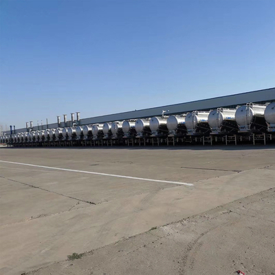 Trailers piatti in acciaio a tre assi e 12 ruote da 28 a 60 tonnellate per il trasporto di carichi pesanti