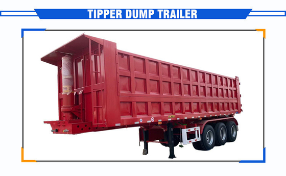 Trailers a rimbalzo con ribaltatore da 30-80 tonnellate con certificazione CE e sistemi di sospensione a braccio crociato