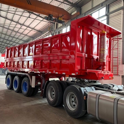Trailers a rimbalzo con ribaltatore da 30-80 tonnellate con certificazione CE e sistemi di sospensione a braccio crociato