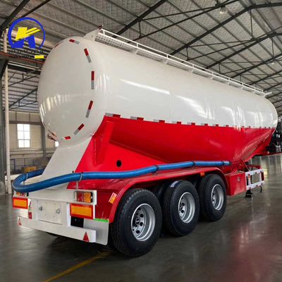 7000-8000 mm Base delle ruote V forma 3 assi rimorchio di cemento secco per il trasporto di cemento