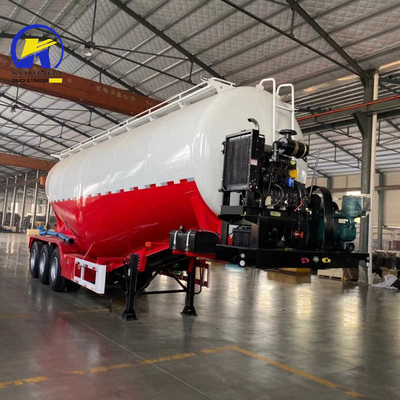 7000-8000 mm Base delle ruote V forma 3 assi rimorchio di cemento secco per il trasporto di cemento