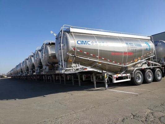 2 pezzi ABS opzionale 3 assi Cementino a sfuso Cisterna semirimorchio con porta pneumatici di ricambio
